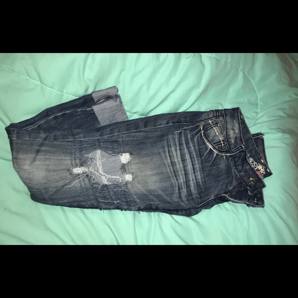 Distressed Mom Jeans